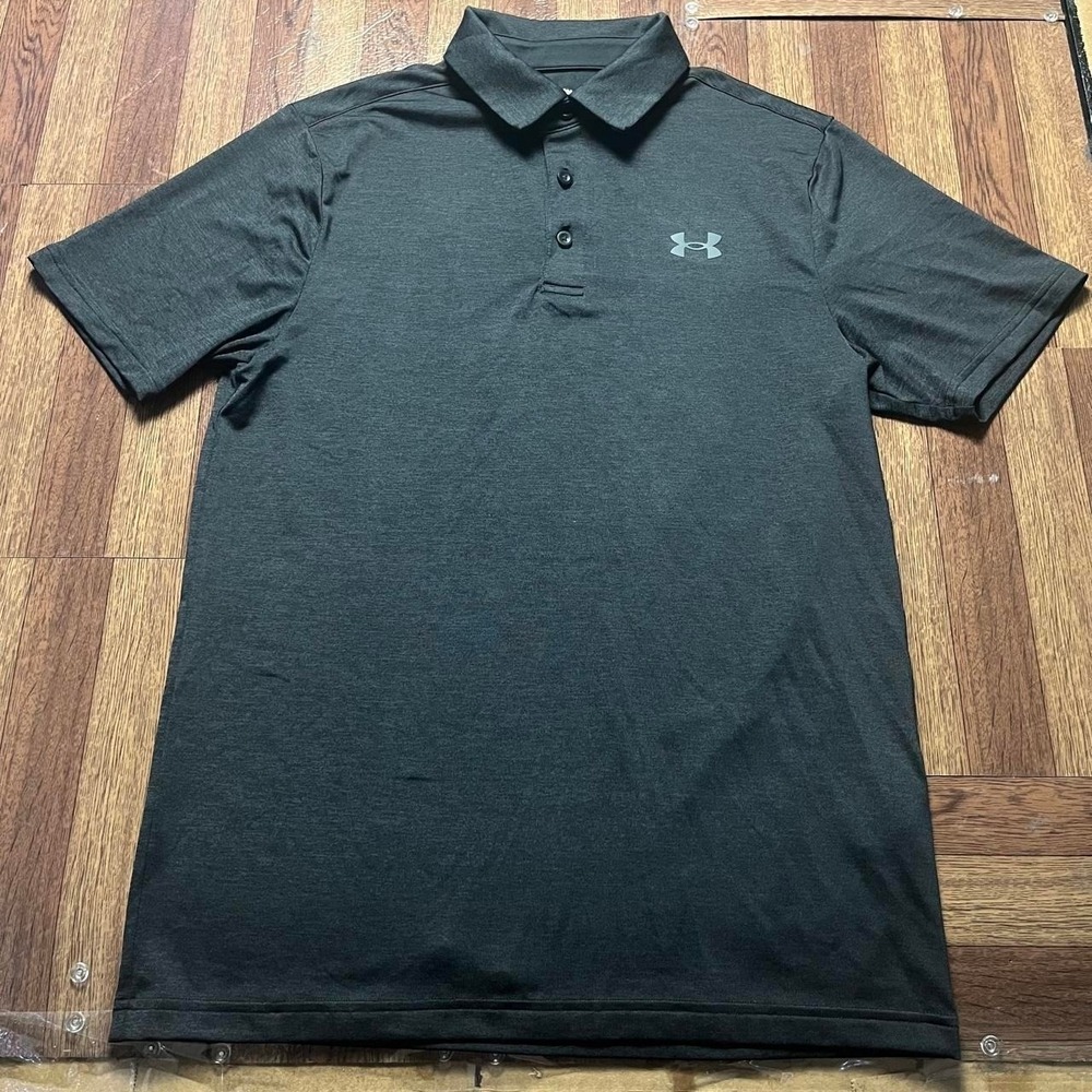 Under Armour Black Playoff Sportswear Golf Polo Shirt Small